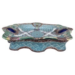 19th Century Majolica Asparagus Platter or Tureen