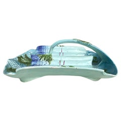 Assiette à asperges Saint Amand du 19ème siècle