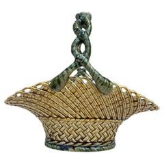 Cestino in maiolica del XIX secolo Choisy-le-Roi