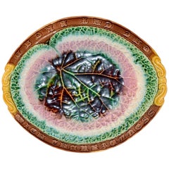 Antique 19th Century Majolica Bread Tray