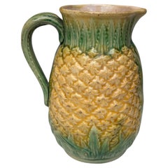 19th Century Majolica English Pineapple Pitcher