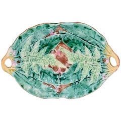 19th Century Majolica Fern Tray