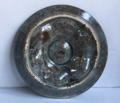 19th Century Majolica Fish Heads Oyster Plate Onnaing
