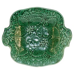 19th Century Majolica Handled Dish