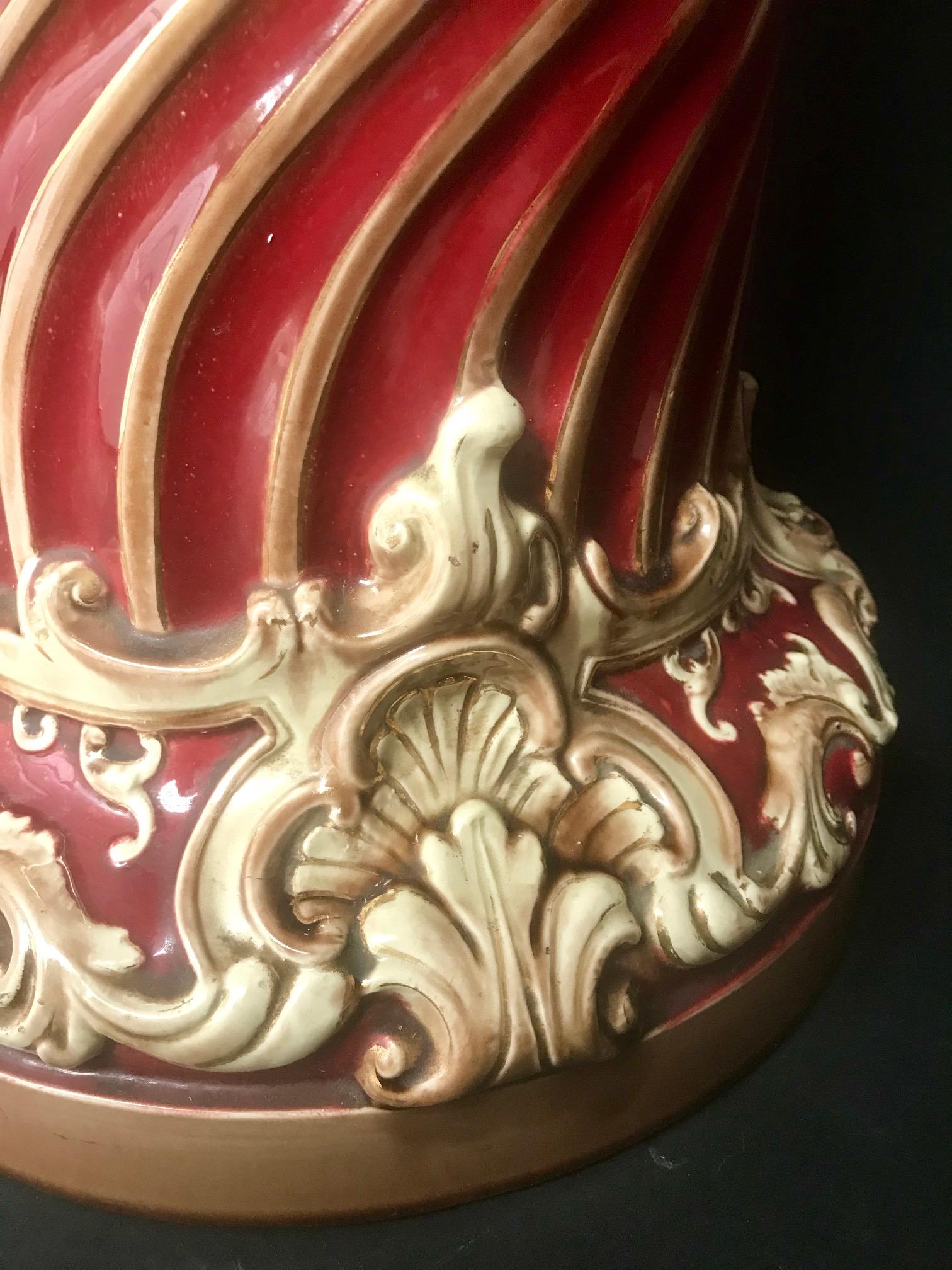 majolica plant stand