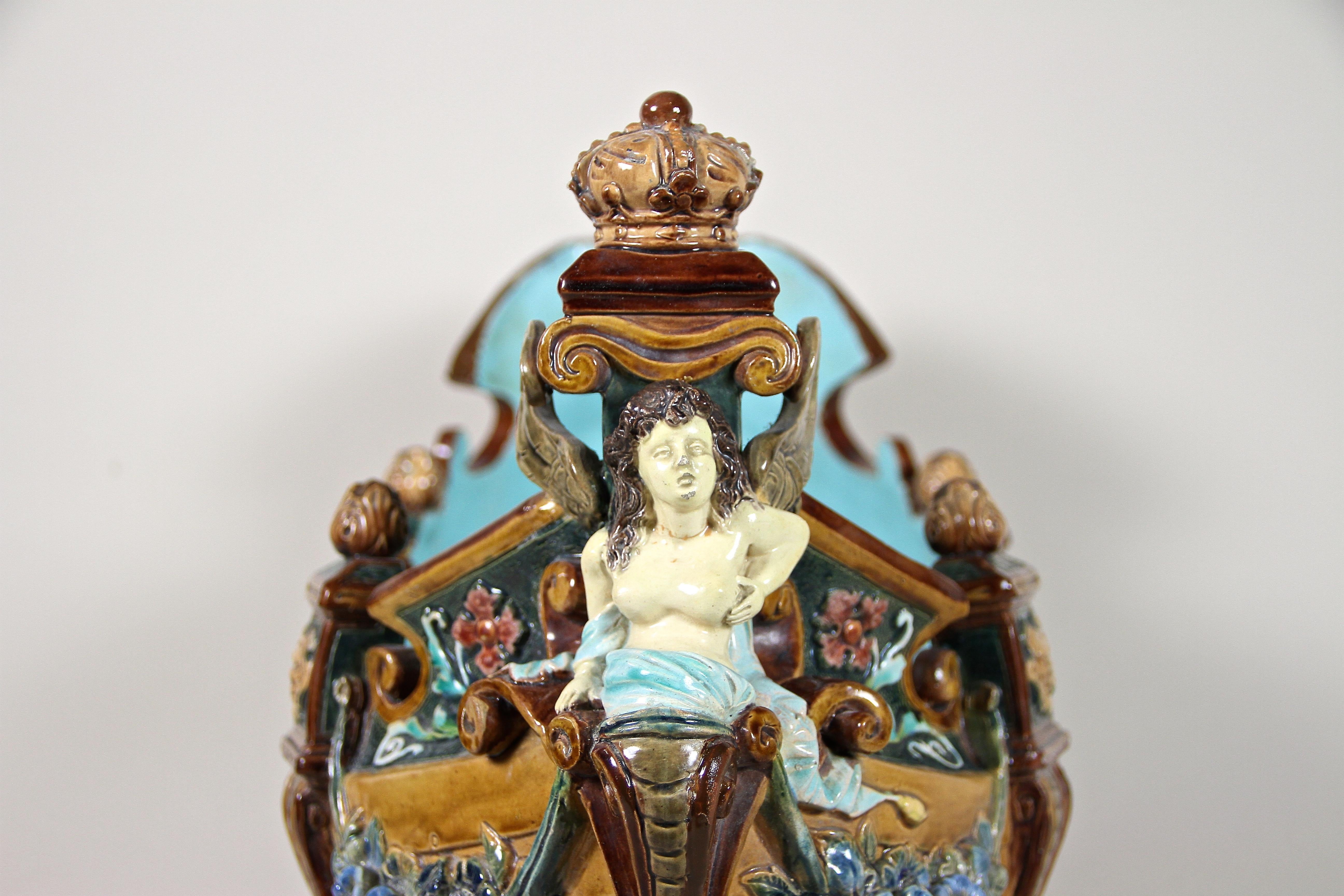 19th Century Majolica Jardiniere 