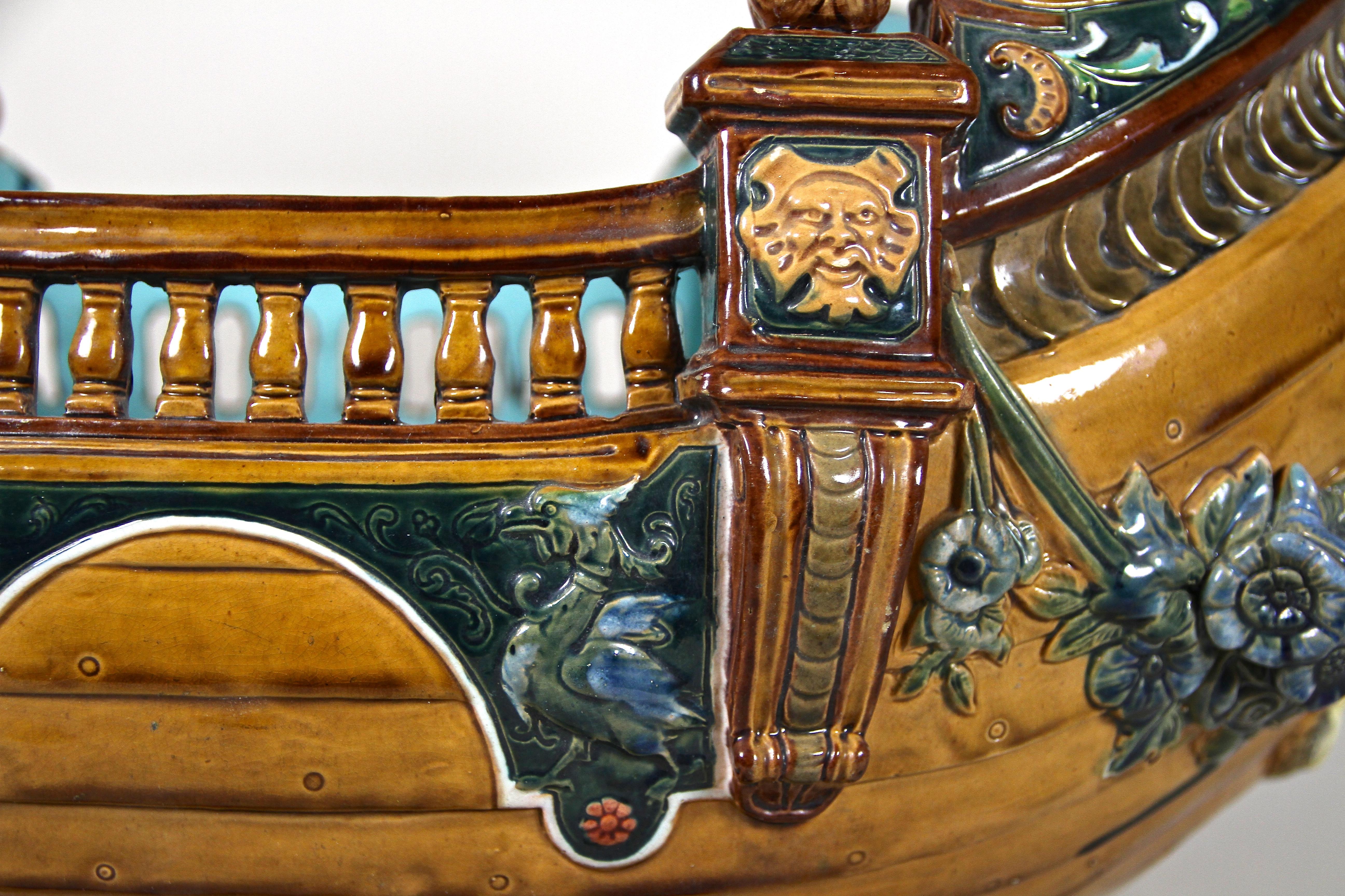 19th Century Majolica Jardiniere 