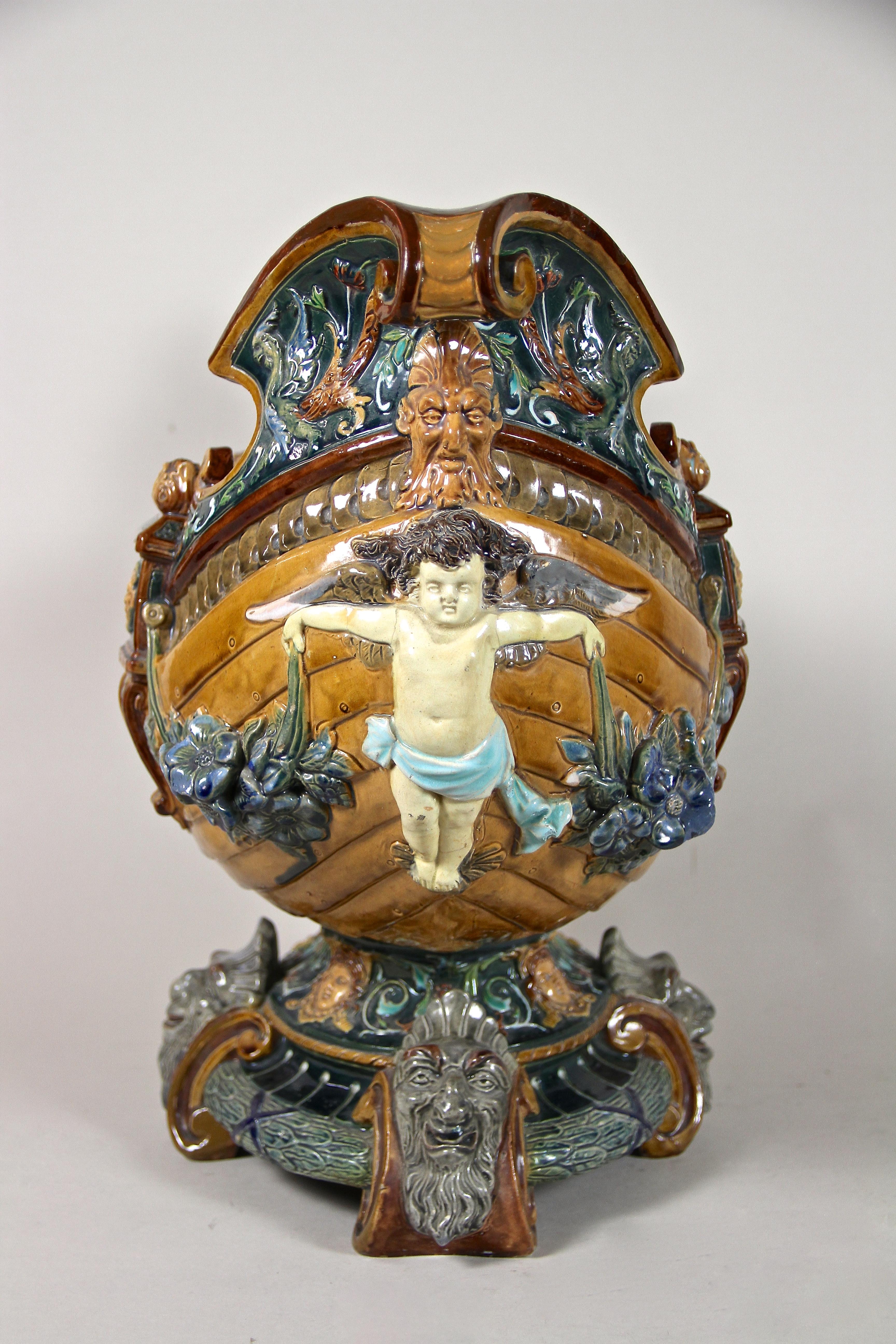 19th Century Majolica Jardiniere 