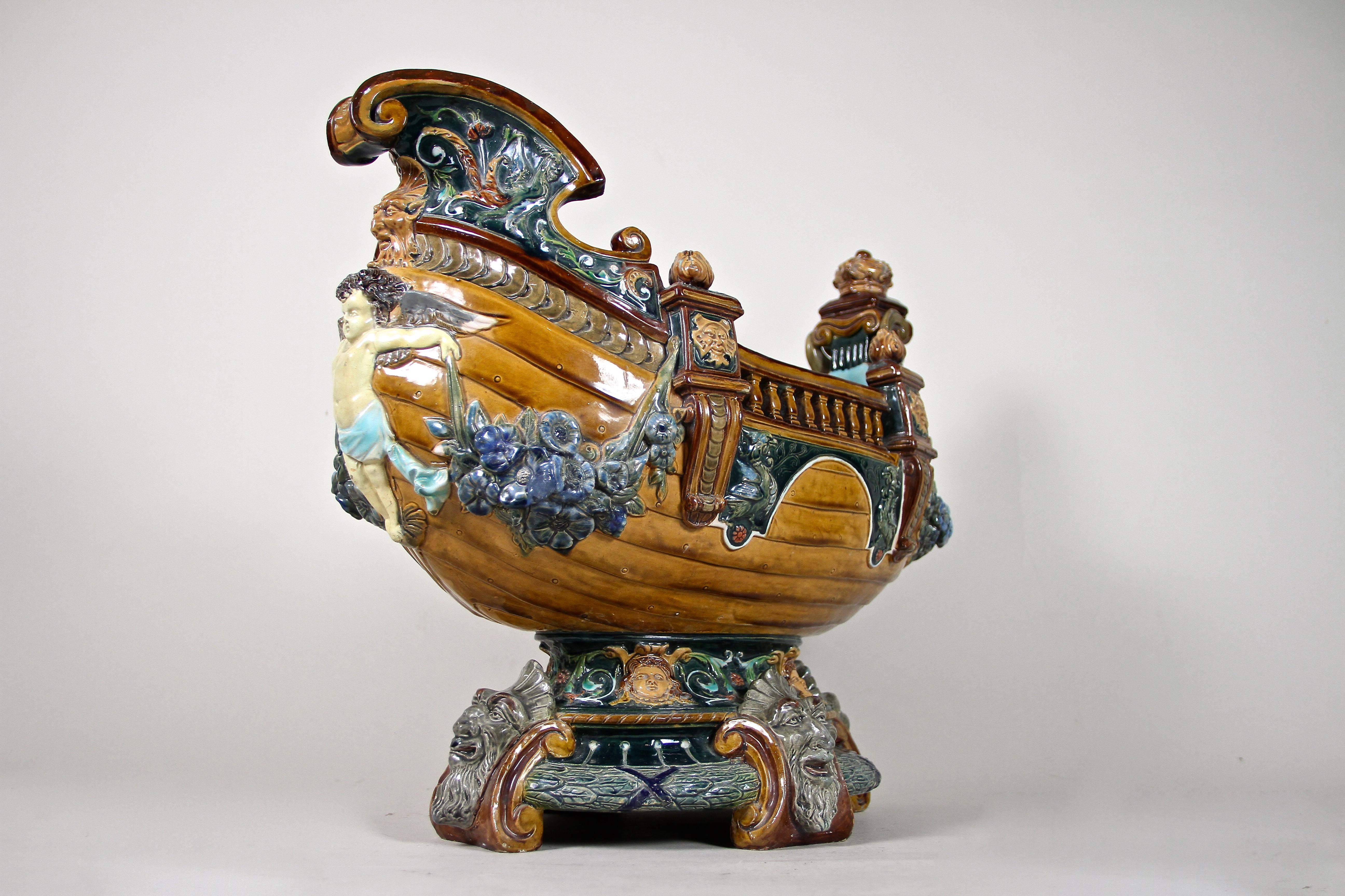 19th Century Majolica Jardiniere 