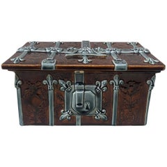 Antique 19th Century Majolica Jewel Box Choisy Le Roi