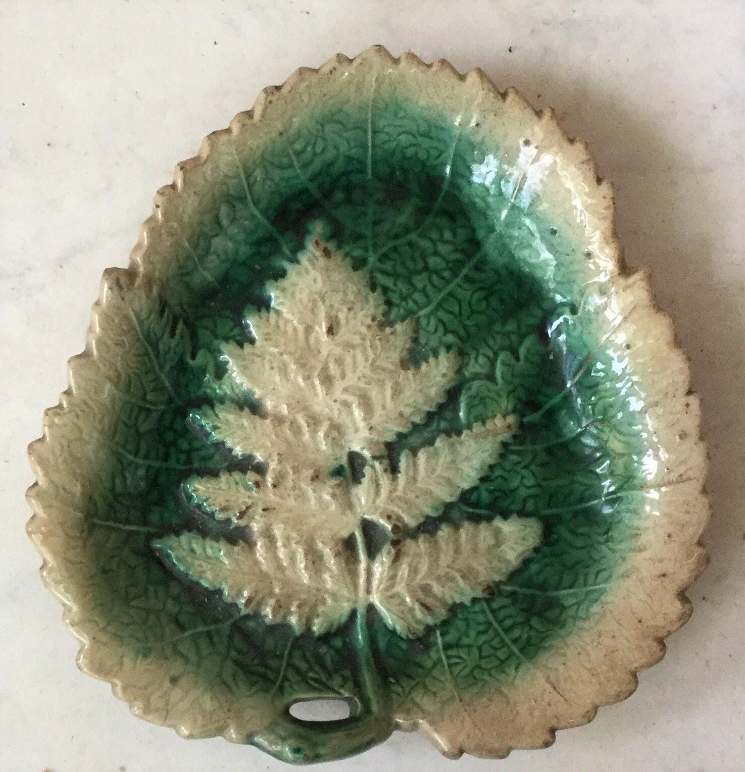 Late 19th Century 19th Century Majolica Leaf Plate Joseph Holcroft