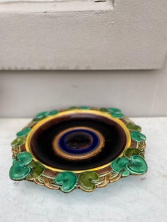 19. Jahrhundert Majolika-Blätter-Teller Sarreguemines Majolika