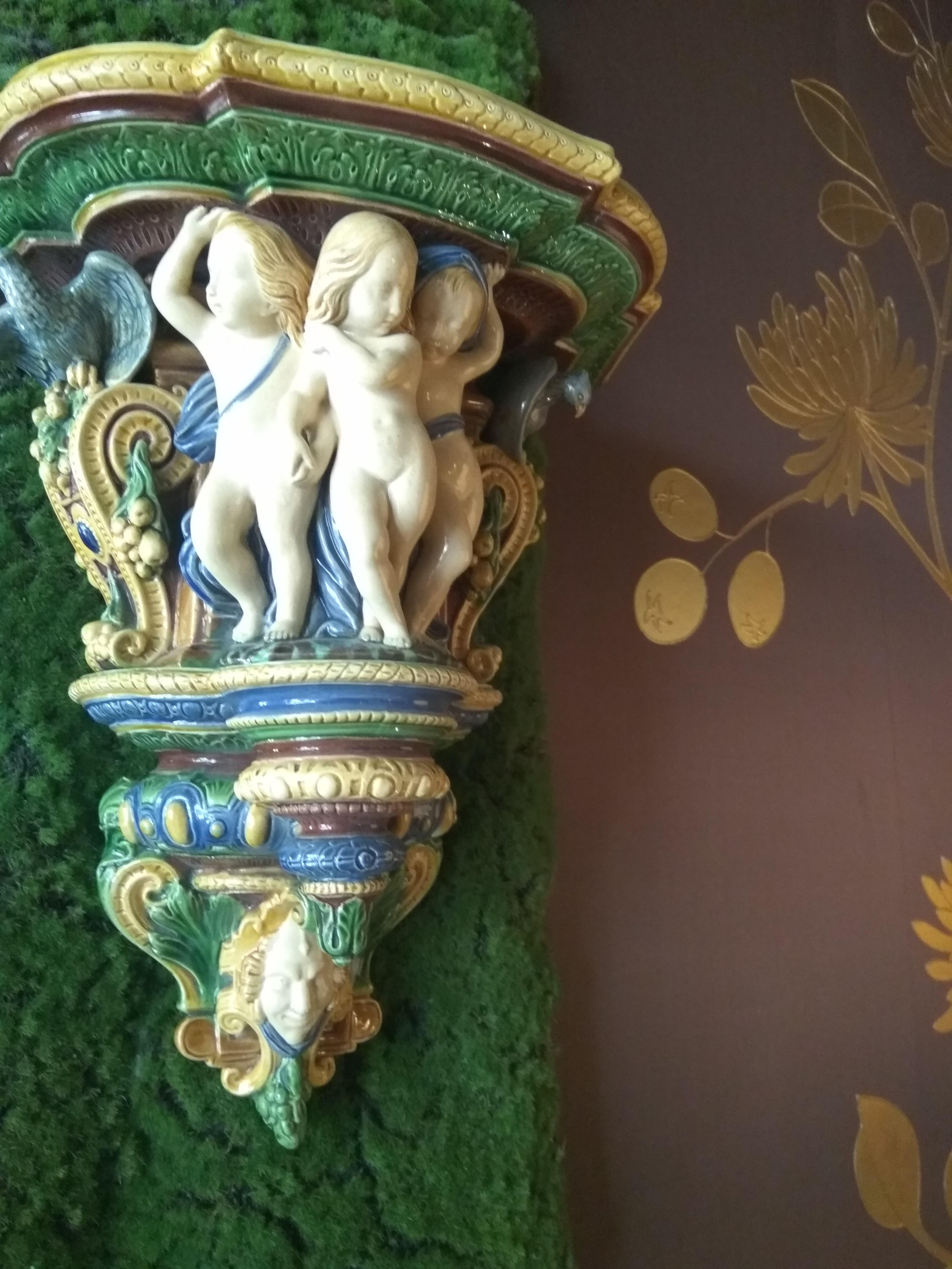 19th Century Majolica Minton Wall Bracket For Sale 5