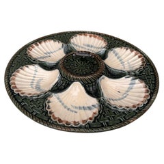 Piatto Oyster in maiolica del XIX secolo Longchamp
