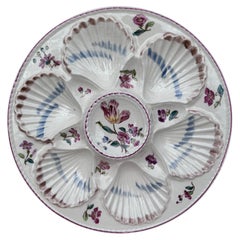 19th Century Majolica Oyster Plate Longchamp
