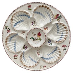 19th Century Majolica Oyster Plate Longchamp