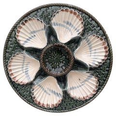 Piatto Oyster in maiolica del XIX secolo Longchamp