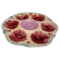 19th Century Majolica Oyster Plate Samuel Lear