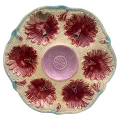 19th Century Majolica Oyster Plate Samuel Lear