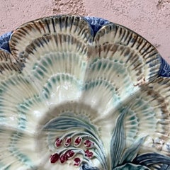 19th Century Majolica Oyster Plate Wasmuel
