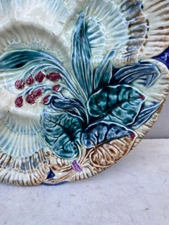 19th Century Majolica Oyster Plate Wasmuel