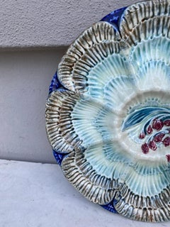 19th Century Majolica Oyster Plate Wasmuel