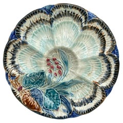 Plato de Ostra Wasmuel Majolica Siglo XIX