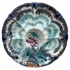 19th Century Majolica Oyster Plate Wasmuel