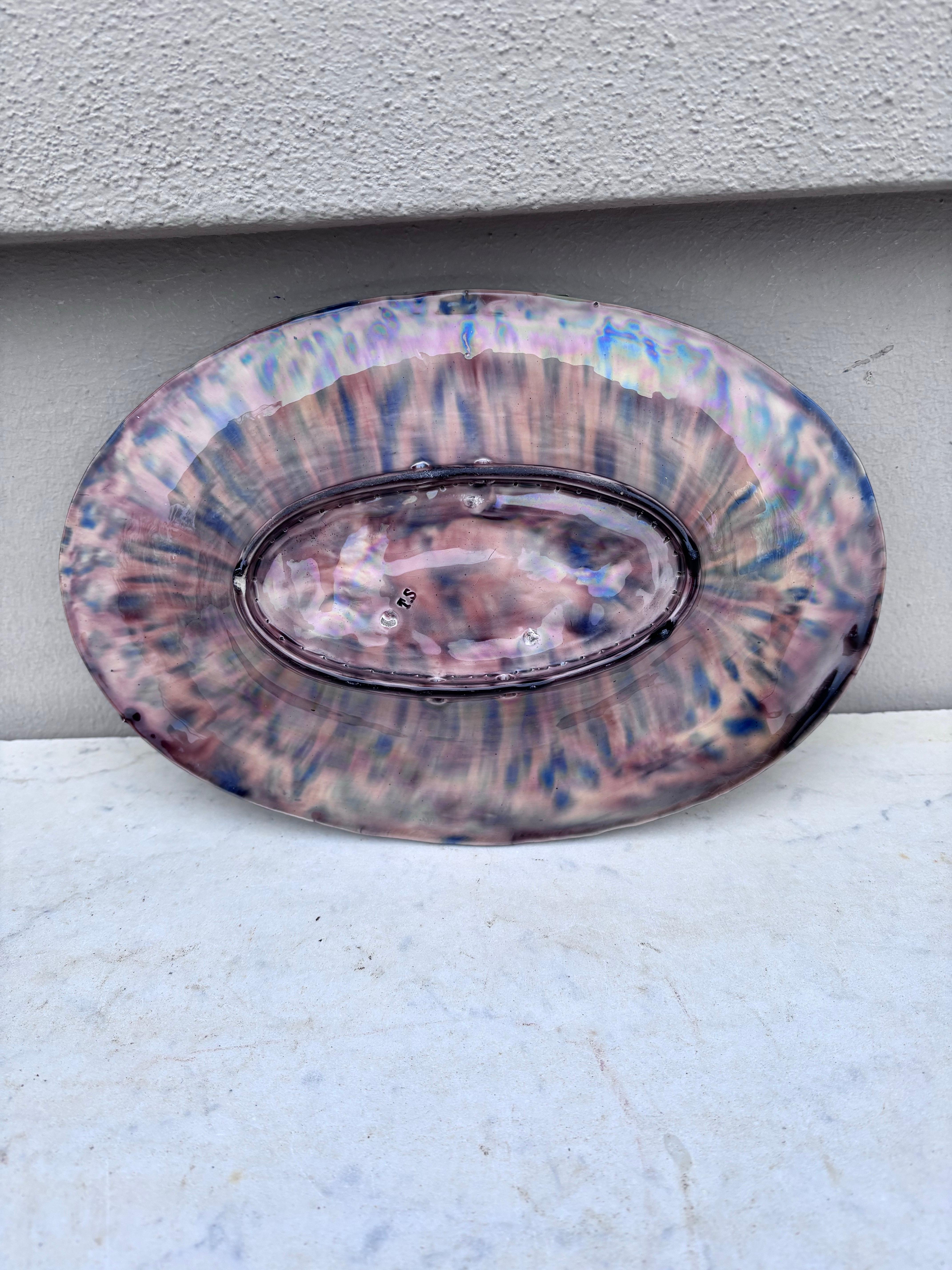 19th Century Majolica Palissy Crawfish Platter Thomas Sergent For Sale 4