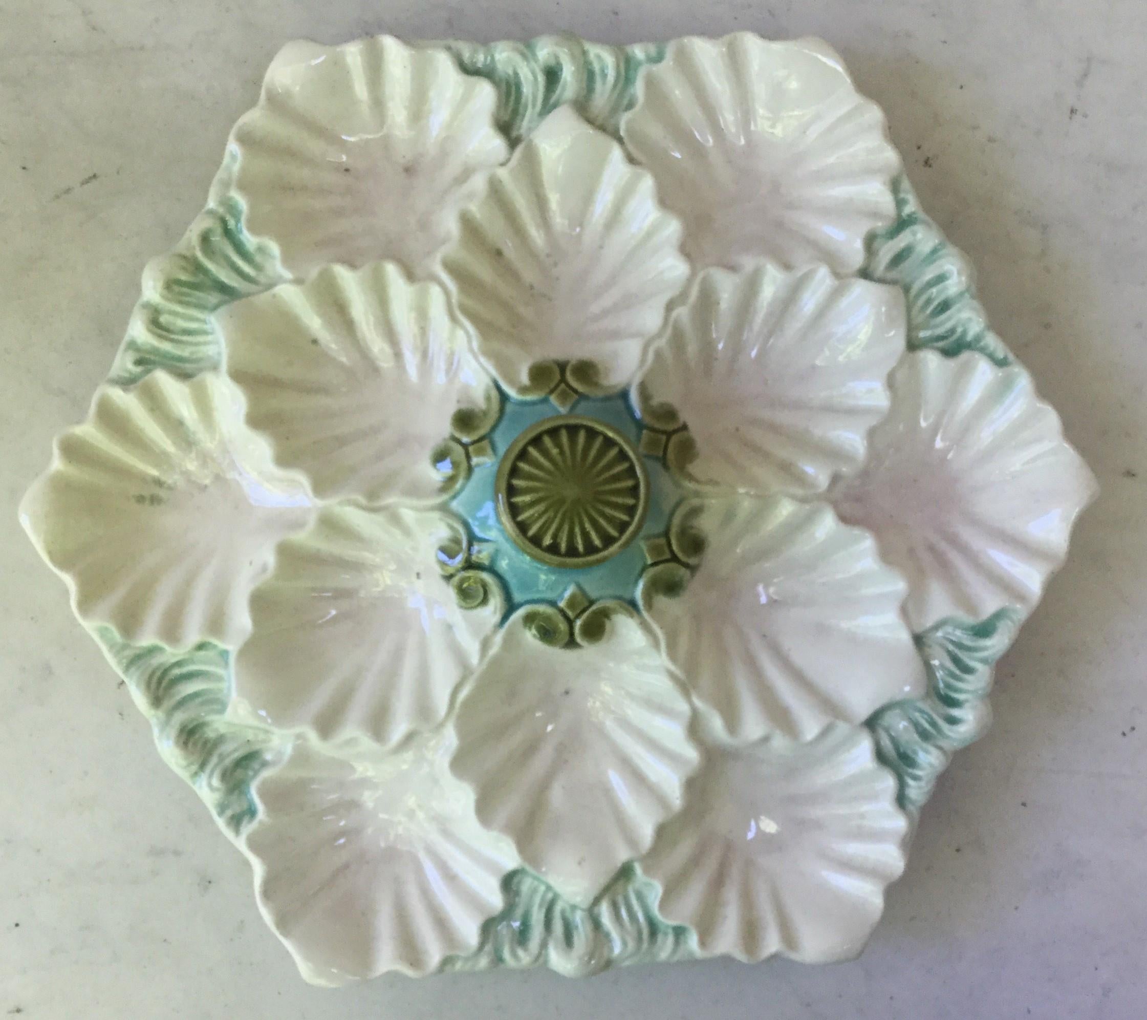 19th Century Majolica Palissy Oyster Server School of Paris 5