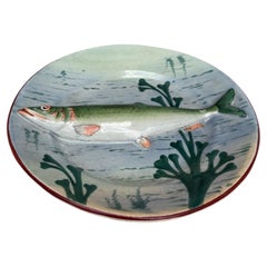 19th Century Majolica Palissy Porcelain Fish Wall Platter
