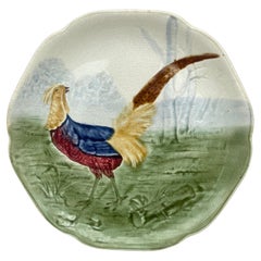 Assiette de faisan du 19ème siècle Choisy Le Roi