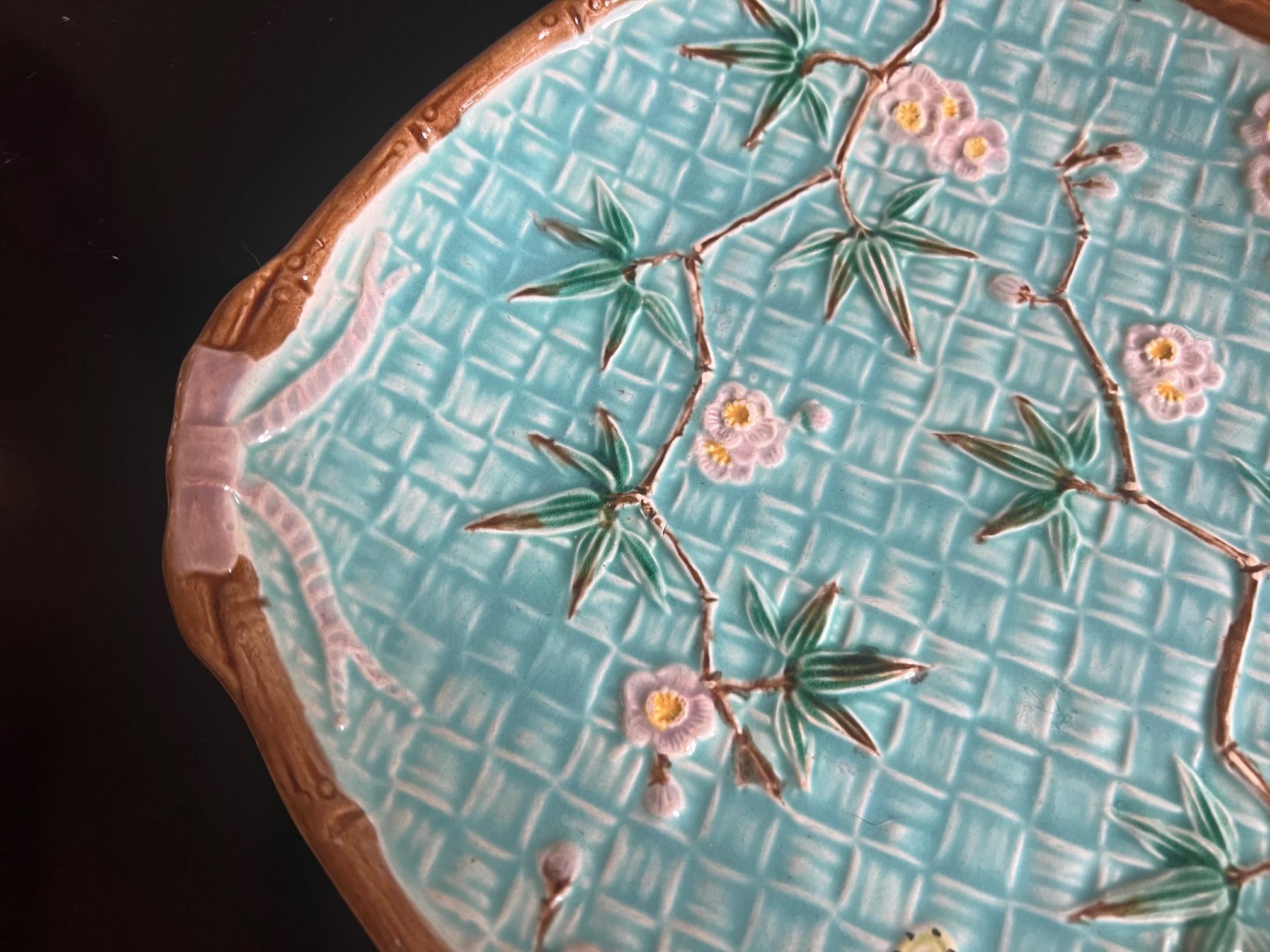 19th Century Majolica Platter by Simon Fielding In Good Condition For Sale In Ross, CA