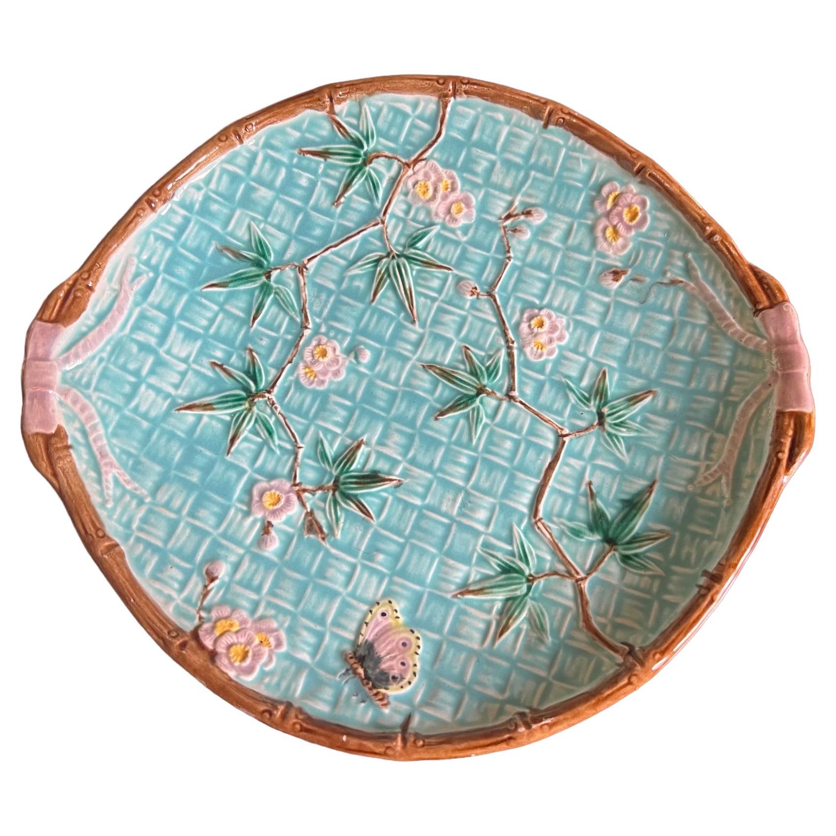 19th Century Majolica Platter by Simon Fielding For Sale