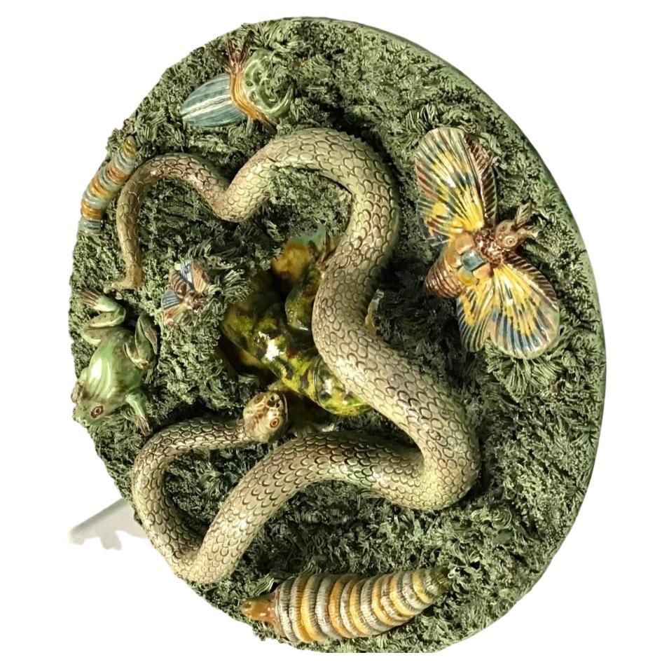 19th Century Majolica Portuguese Palissy Charger #3 For Sale 1