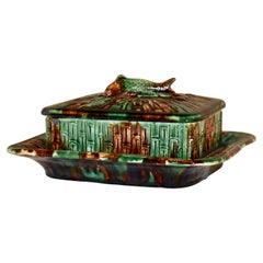 19th Century Majolica Sardine Box