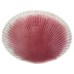 Piatto a conchiglia in maiolica del XIX secolo Sarreguemines