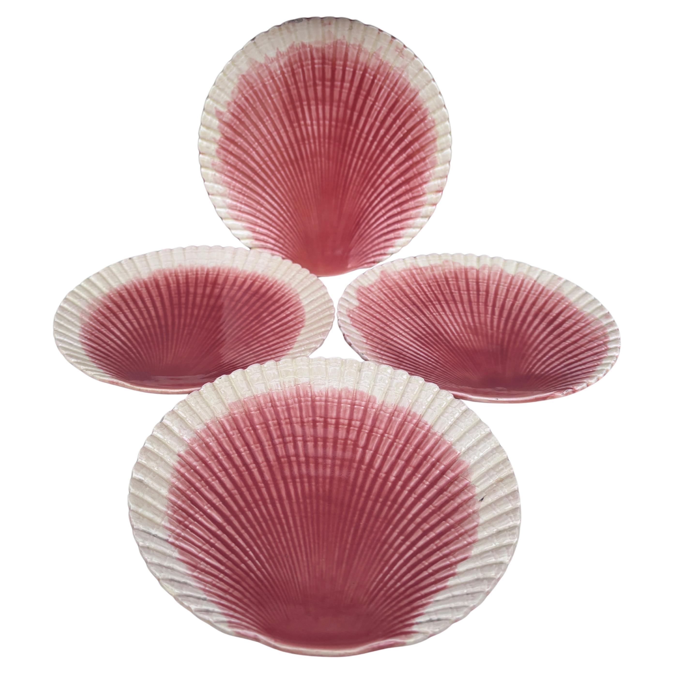 19. Jahrhundert Majolika Muschelteller Sarreguemines (Französisch) im Angebot