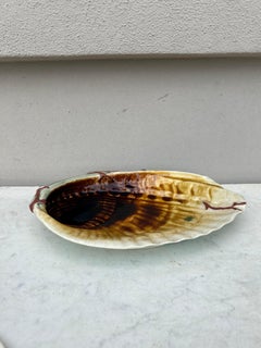19th Century Majolica Shell Platter Choisy Le Roi