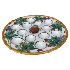 Piatto da portata in maiolica del XIX secolo Luneville