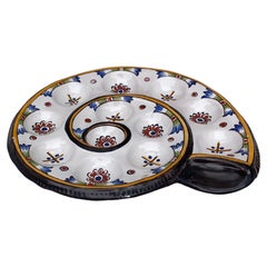 Majolika-Schneckenteller Saint Clement aus dem 19. Jahrhundert