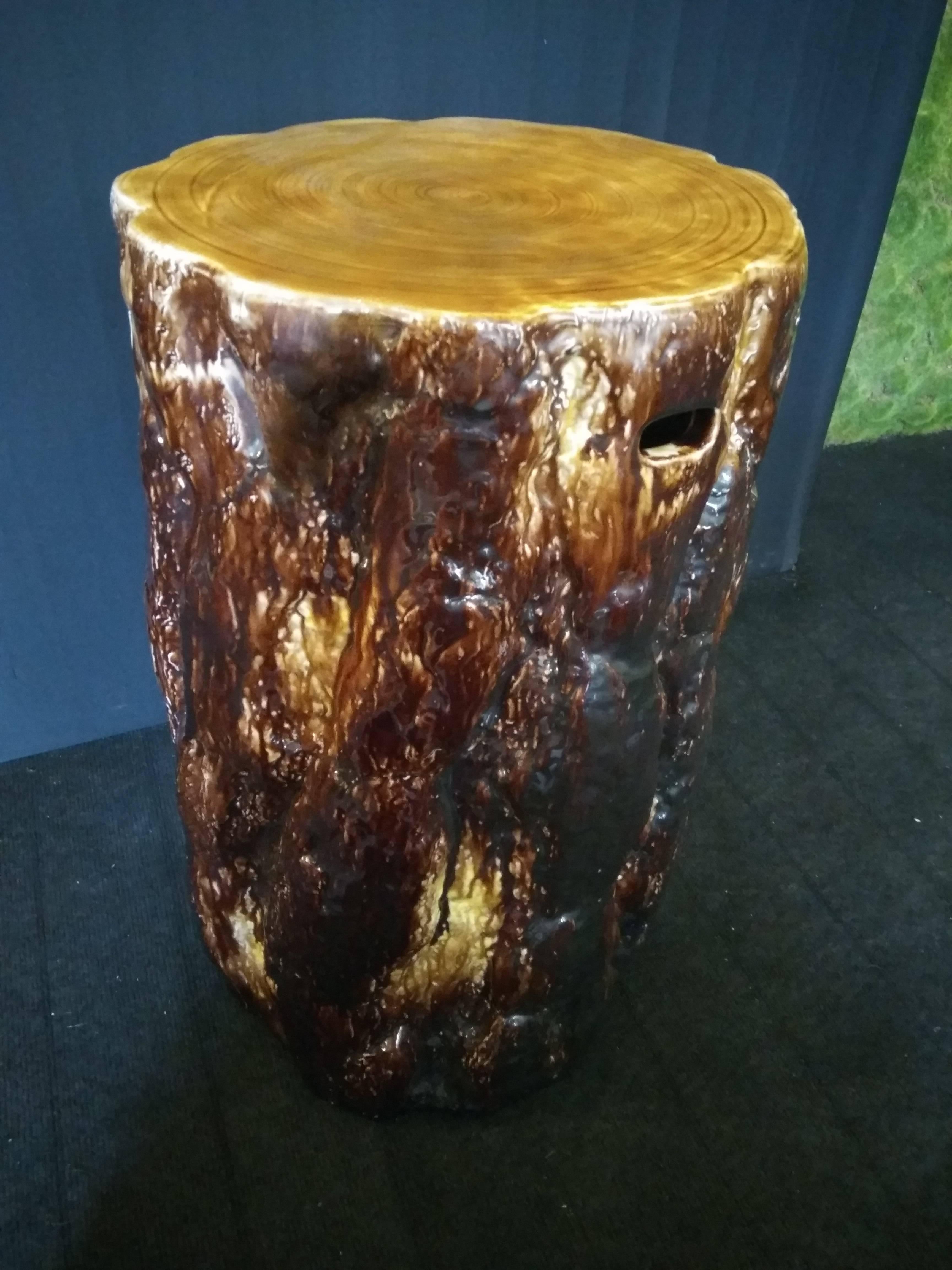 19th Century Majolica Stool by Gustavsberg Factory For Sale 3