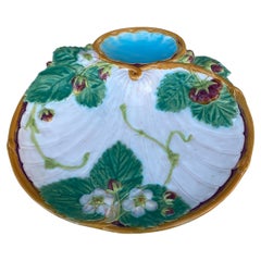 19th Century Majolica Strawberries Minton Plate
