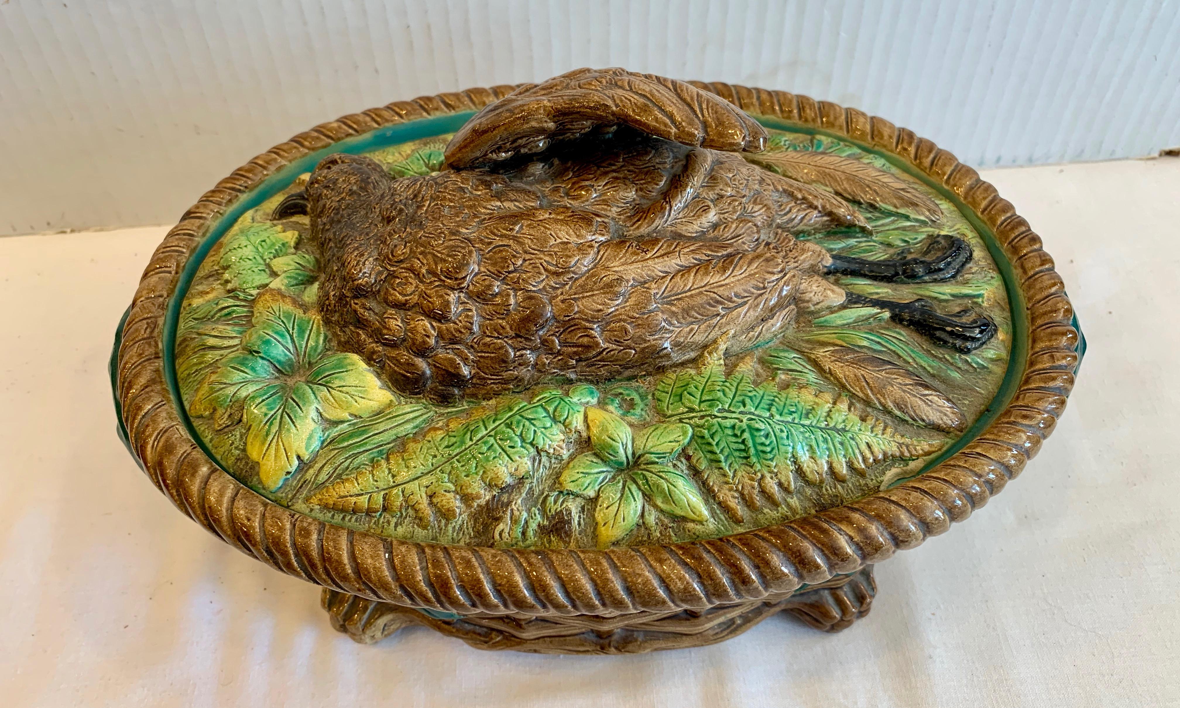 19TH Century Majolica Tureen  In Good Condition In West Palm Beach, FL
