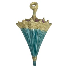 19. Jahrhundert Majolika Umbrella Wandtasche