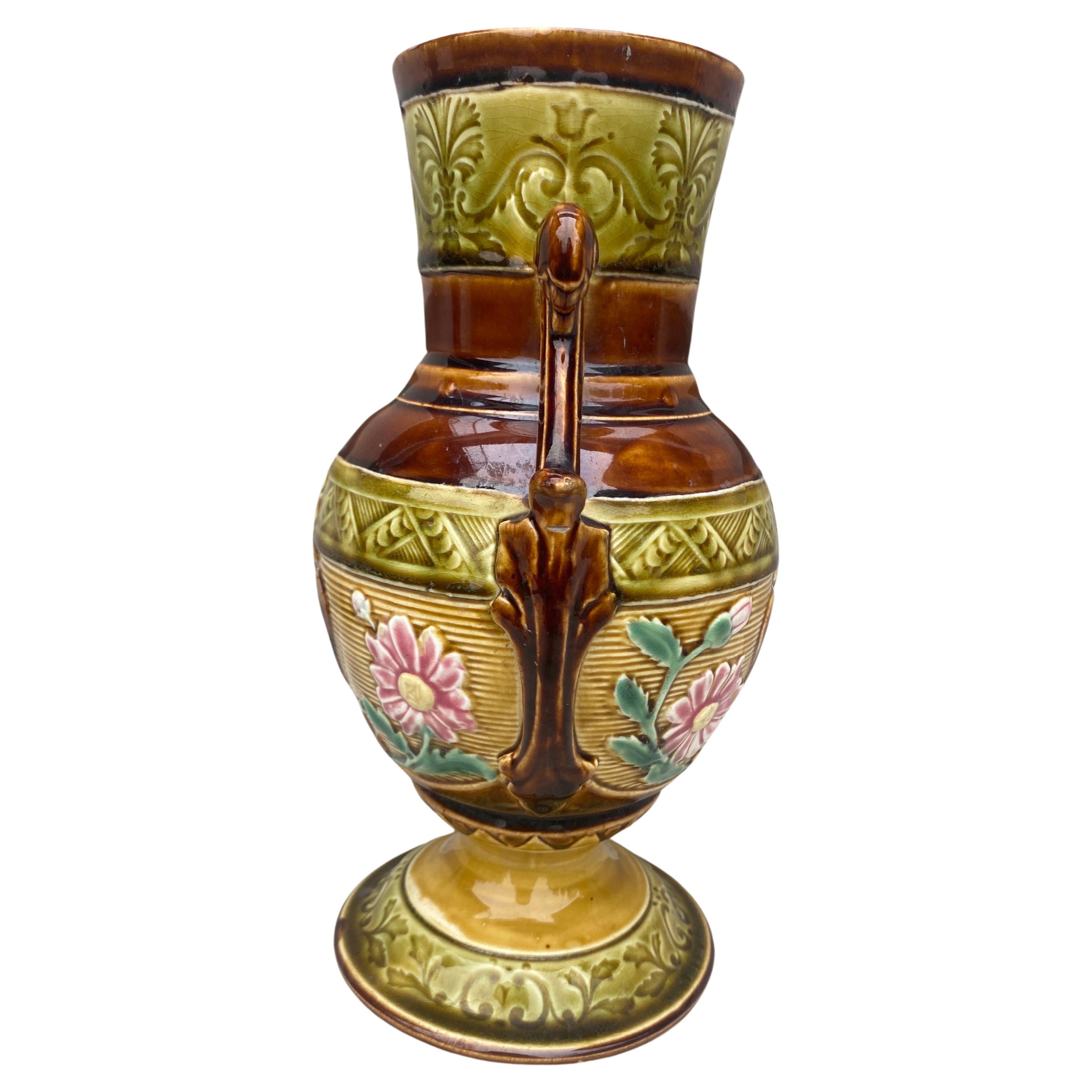 Country Vaso in maiolica del XIX secolo Choisy-le-Roi in vendita