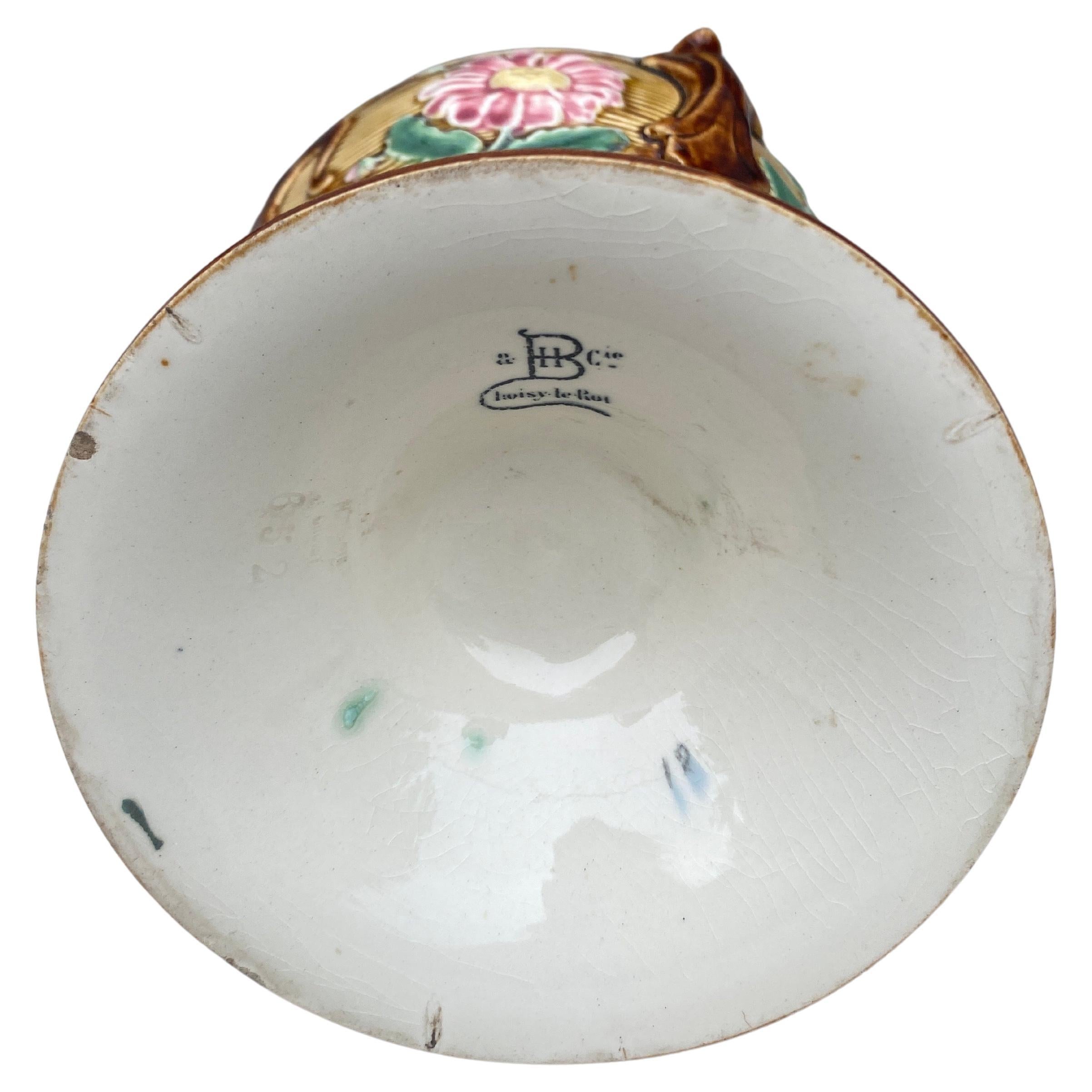 Fine XIX secolo Vaso in maiolica del XIX secolo Choisy-le-Roi in vendita