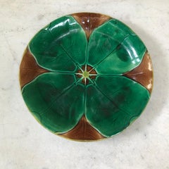 19th Century Majolica Water Lily Plate Joseph Holcroft