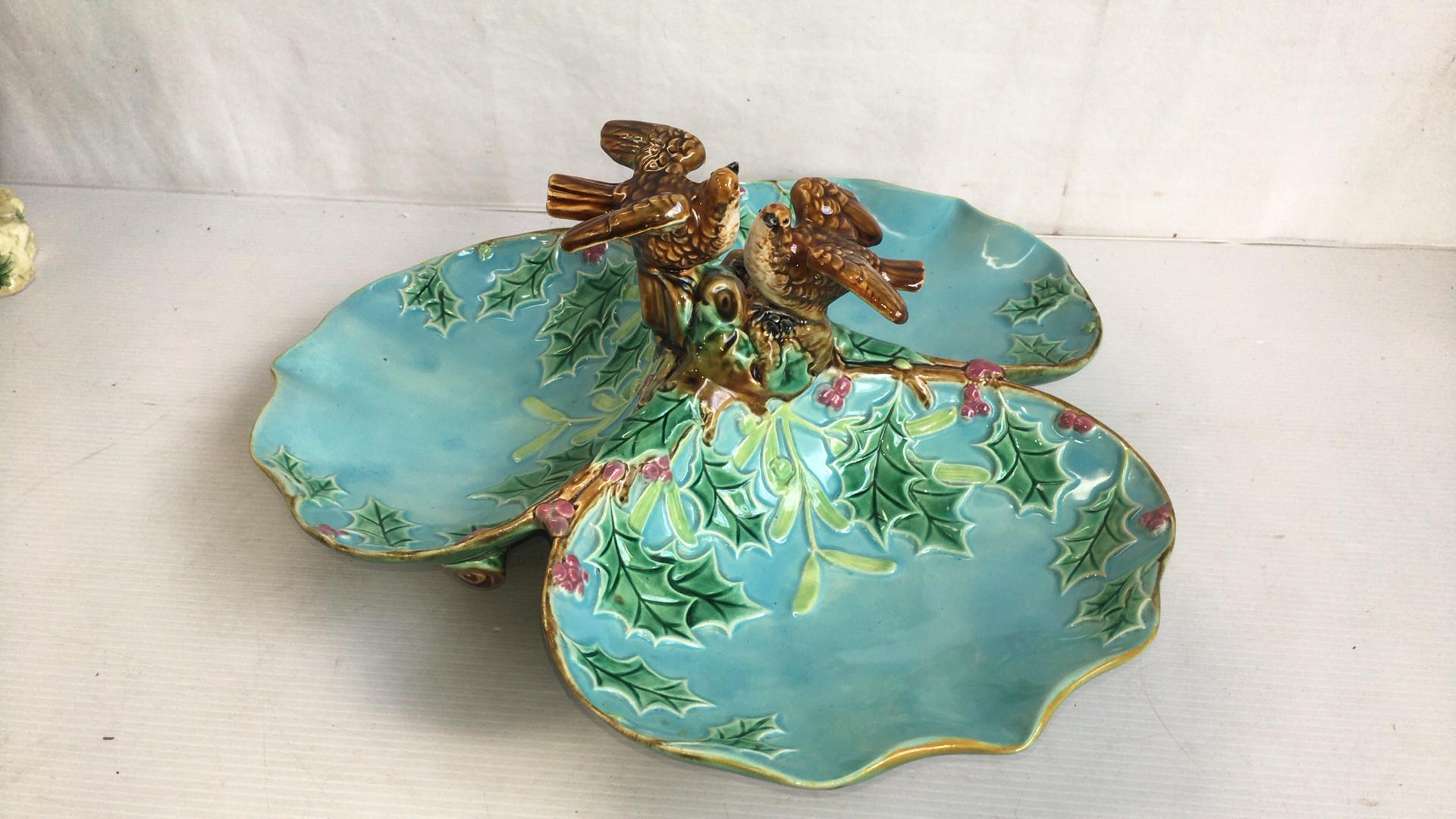 Late 19th Century 19th Century Majolica Wheat Pitcher George Jones