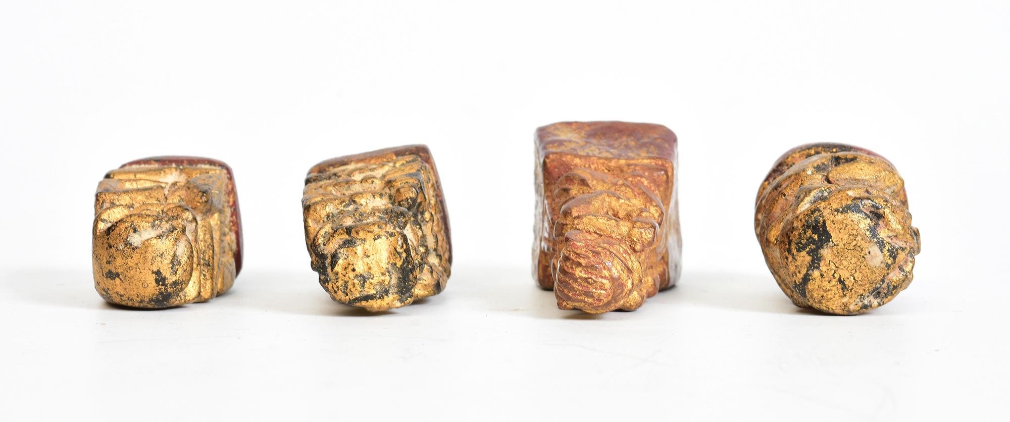 19th Century, Mandalay, A Set of Antique Burmese Medicine Figure Amulets For Sale 7
